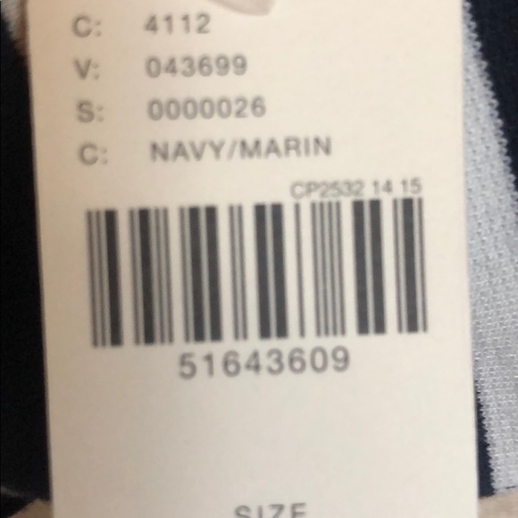 Anthropologie Navy Striped Off the Shoulder Top - Picture 4 of 4